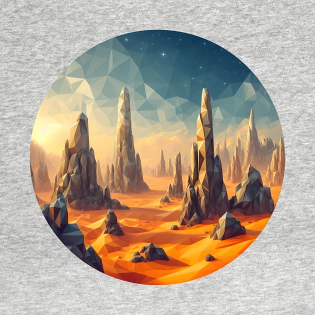 Low Poly Rocky Desert by Antipodal point